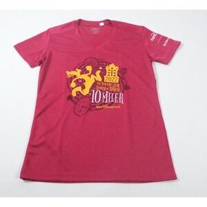 RunDisney Shirt Womens XS Pink Tower Of Terror 10 Miler 2022‎ Performance V-Neck